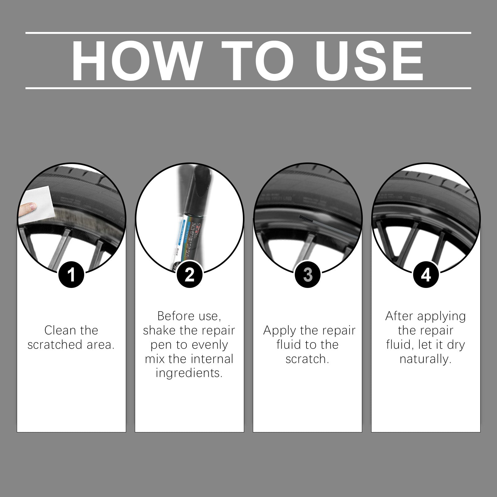 Black Car Wheel Scratches Repair Pen Car Paint Scratches Scratches Decontamination Repair Paint Pen